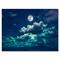 Designart - Full Moon In Cloudy Night Sky II - Nautical & Coastal Canvas Wall Art Print